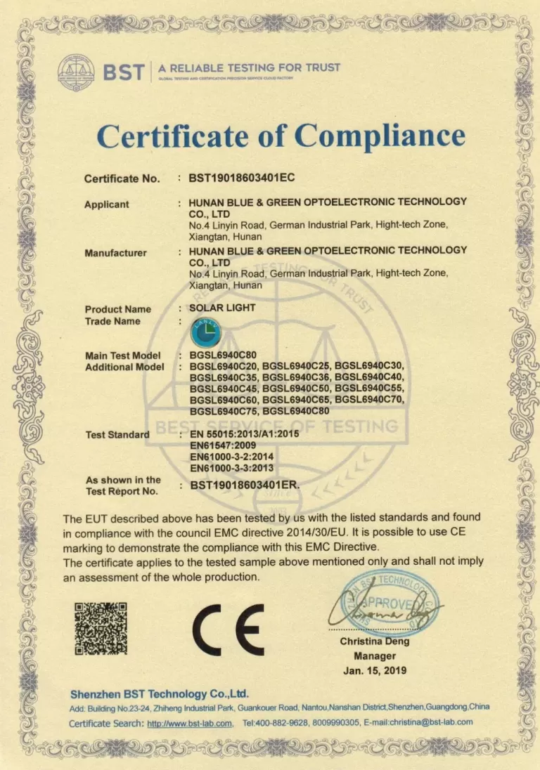 CE — EMC Directive 2014/30/EU certificate