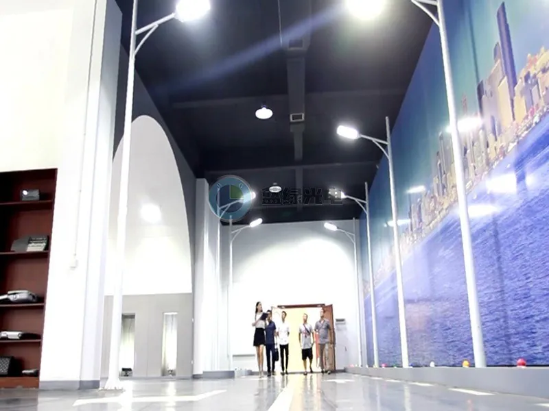 Product showroom with street light and pole models