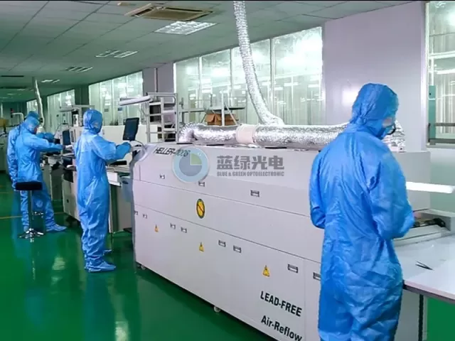SMT clean room with LED board placement machines